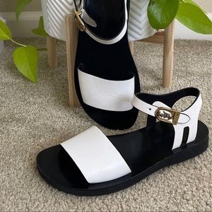 Coach white sandals size 6.5